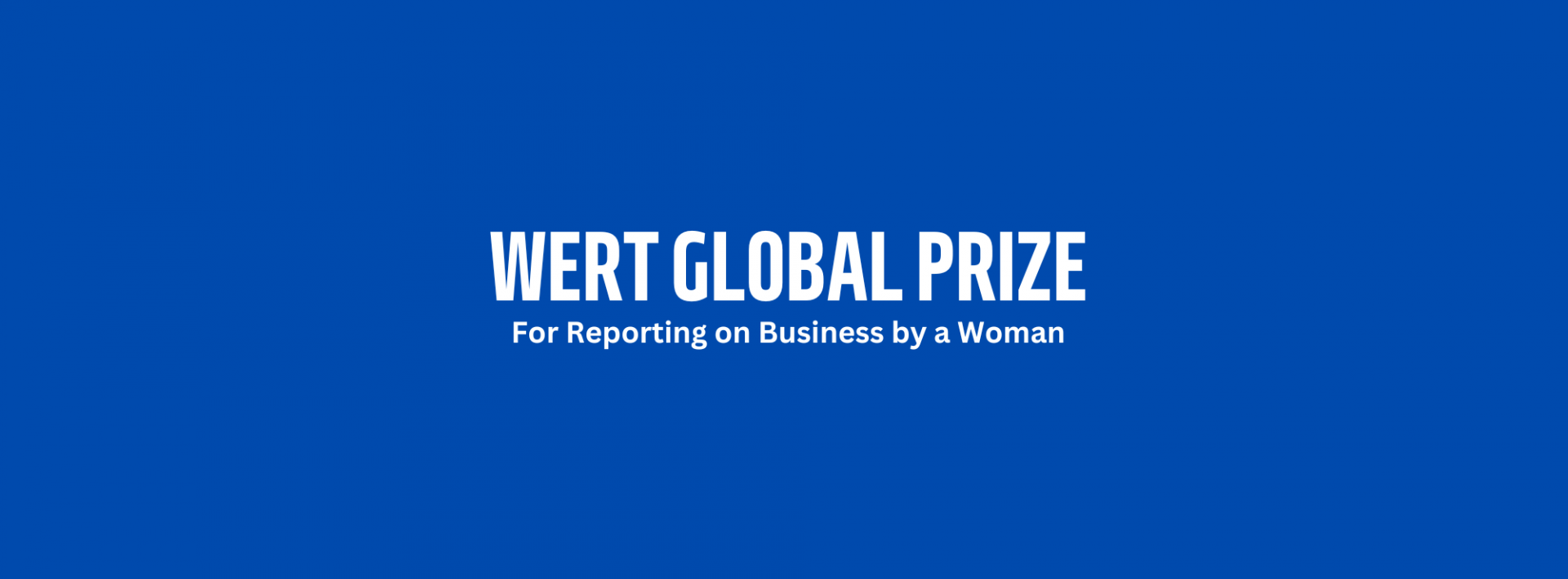 WERT Global Prize logo