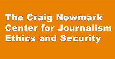 logo for The Craig Newmark Center for Journalism Ethics and Security