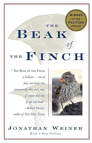 Photo of the book cover for Johnathan Weiner's book, "The Beak of the Finch: A Story of Evolution in Our Time."