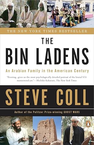 Book cover for The Bin Ladens: An Arabian Family in the American Century by Steve Coll. 