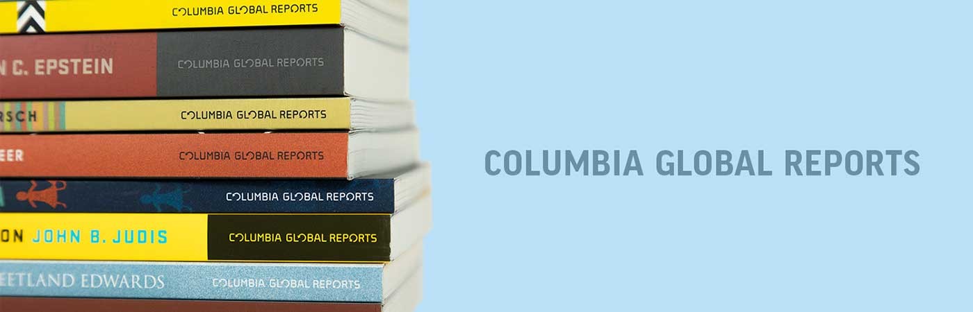 stack of books with logo for Columbia Global Reports