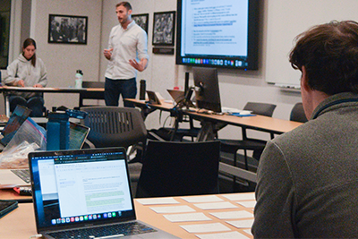 Students in Jacob Kushner's long-form magazine writing class.