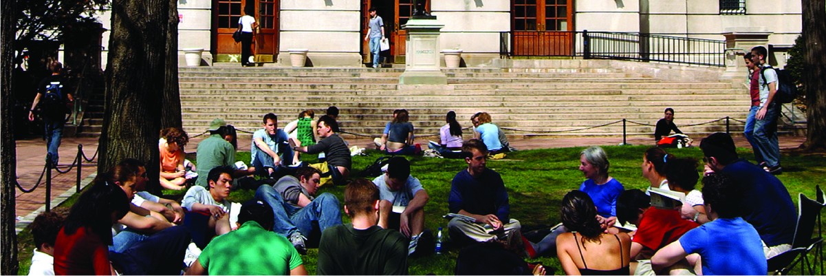 Students Outside Pulitzer Hall