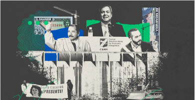 Logo photo collage for the Dictator's Bank