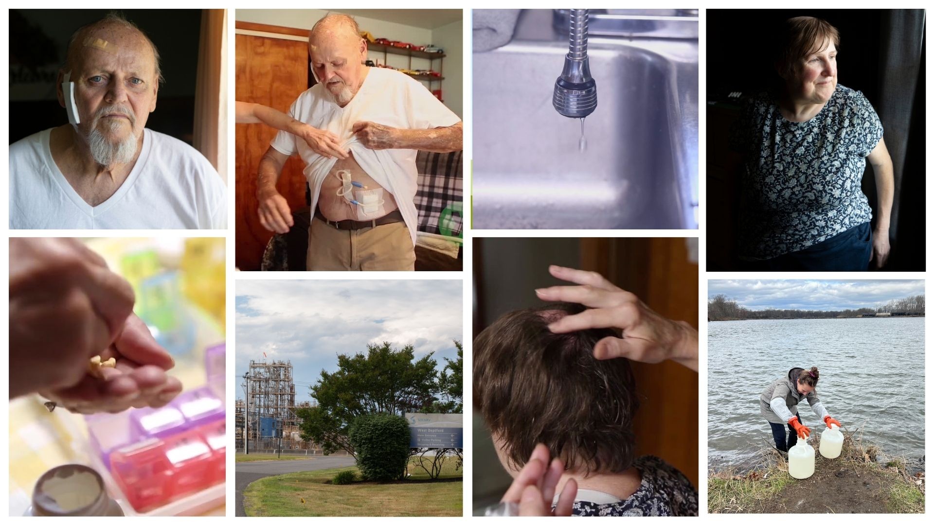 Photo collage of community members impacted by forever chemicals. 