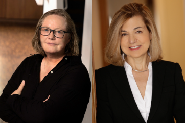 Emily Bell (left) and Margaret Sullivan (Right) Headshots of Emily Bell (left) and Margaret Sullivan (Right)