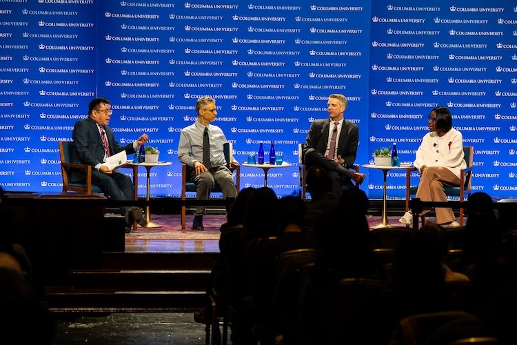 The full panel of media experts. Photo credit: Cole Giordano Panel