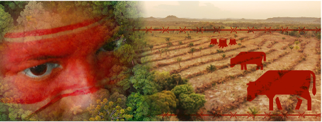 Image by Karla Mendes/Mongabay (left), the Ka’aiwar Indigenous Association of Forest Guardians of the Arariboia Indigenous Territory (right) design by Andrés Alegría/Mongabay.