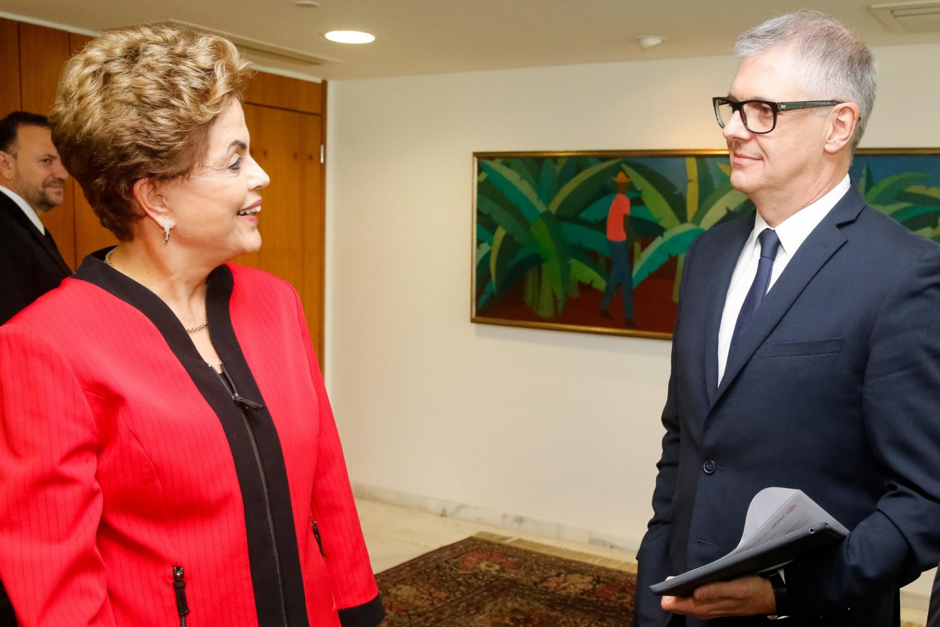 Foto: Fernando Rodrigues. Fernando Rodrigues con la ex-presidenta brasileña Dilma Rousseff