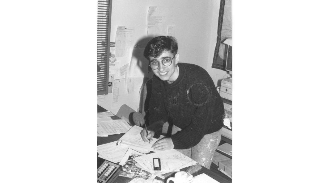 Masha Gessen, age 21, putting an issue of Next to bed in Provincetown, MA (photo: Nina Reyes) Masha Gessen
