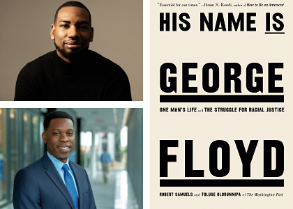 Photo Credits: Marvin Joseph; Bloomberg LP Robert Samuels (top left), Toluse Olorunnipa (bottom left), and book cover (right)