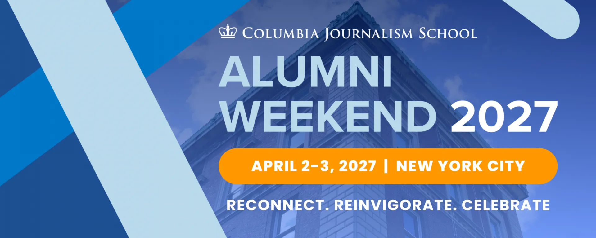 Banner for Alumni Weekend 2027.