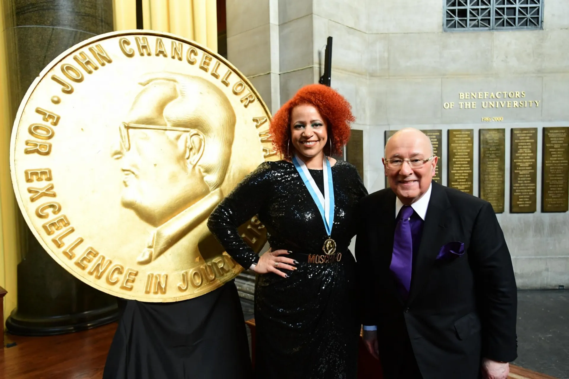 Mr. Lipman with Nikole Hannah-Jones, 2018 John Chancellor Award Winner