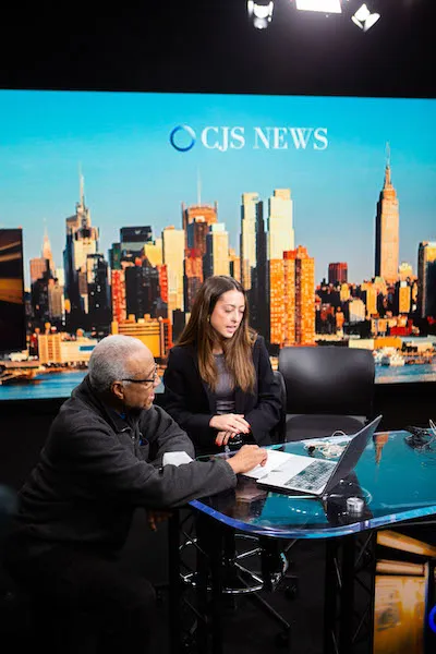 Working in CJS tv studio