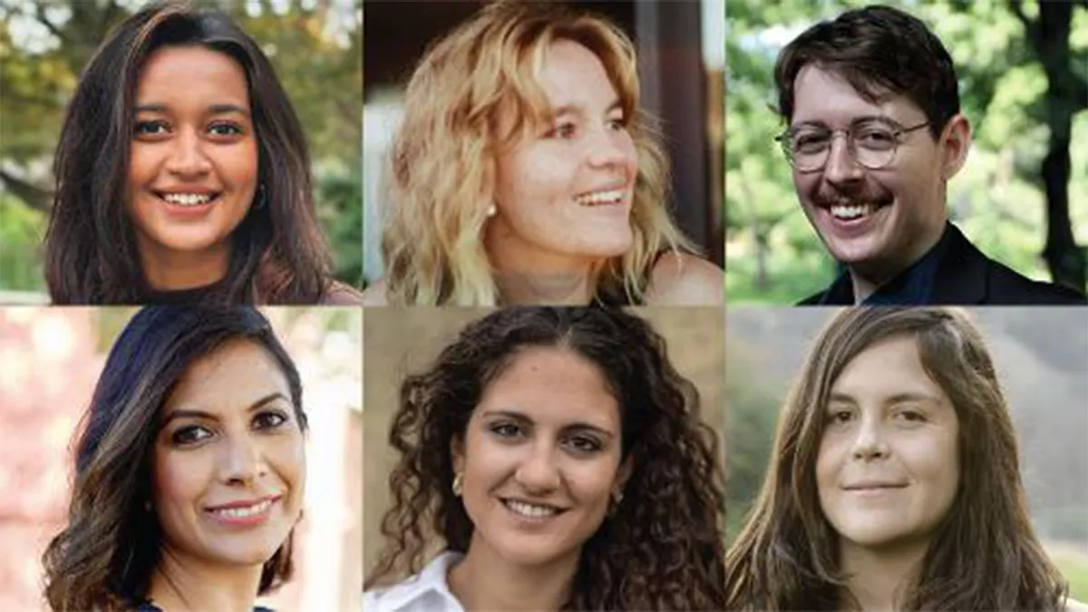 From left to right: Oishika Neogi, '24 M.S. Stabile, Johanna Hansel, '24 M.S., Curtis Brodner, '24 M.S. Stabile, Jazzmin Jiwa, '24 M.S., Carla Samon Ros, '24 M.S., and Carla Mandiola, '24 M.S. Data. 