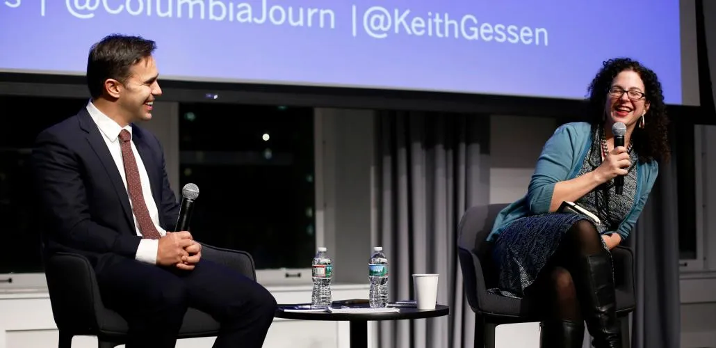 
Keith Gessen in conversation with New Yorker TV critic Emily Nussbaum, November 14, 2017. Photo by Karen Ho.