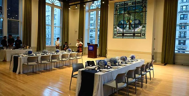 World Room rectangular tables