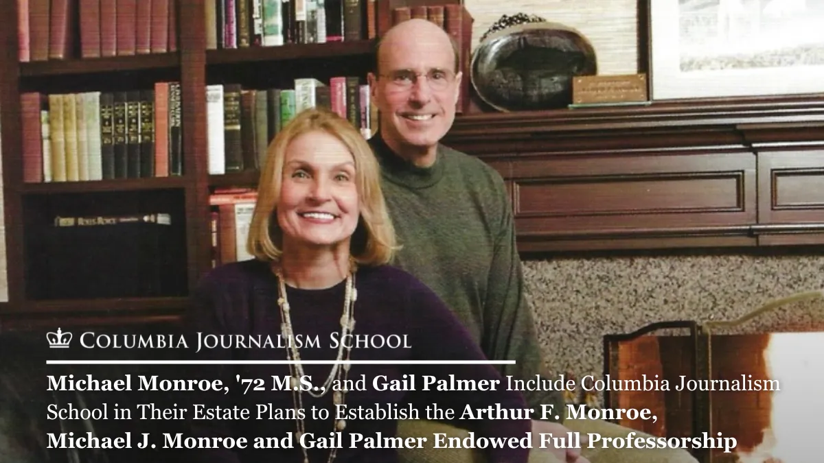 Michael Monroe, '72 M.S., and his wife, Gail Palmer. 