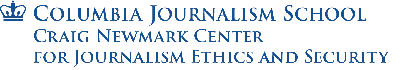 Logo for The Craig Newmark Center for Journalism Ethics and Security. 