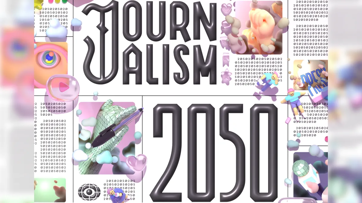 Graphic that reads "Journalism 2050."