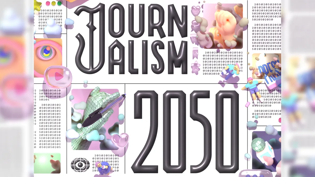 Colorful graphic that reads "Journalism 2050."