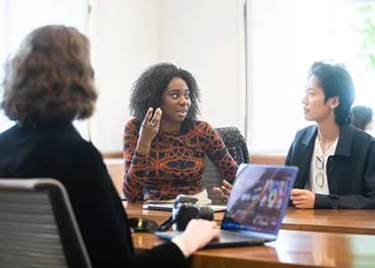 Group of students working 
