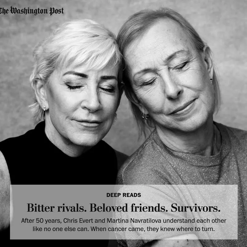 photo of Chris Evert and Martina Navratilova
