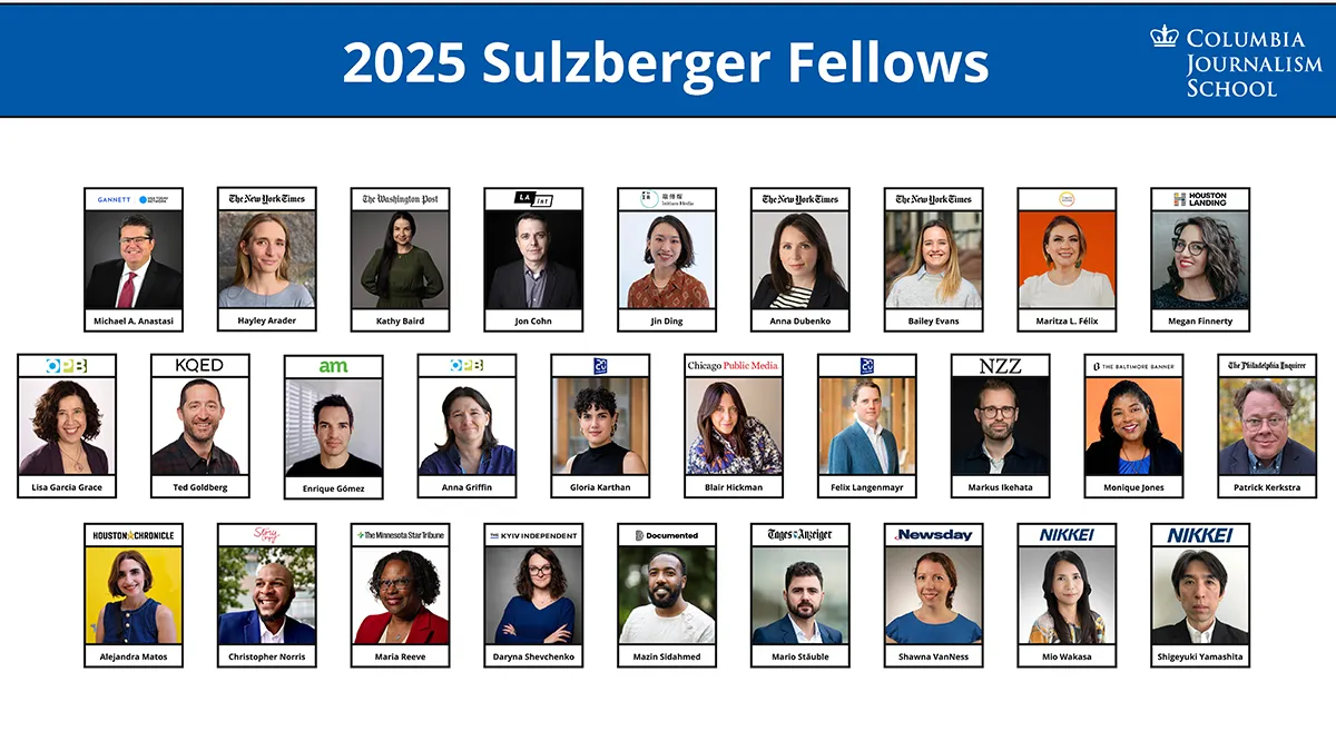 The 28 Fellows participating in the 2025 Sulzberger Executive Leadership Program beginning January 2025. 