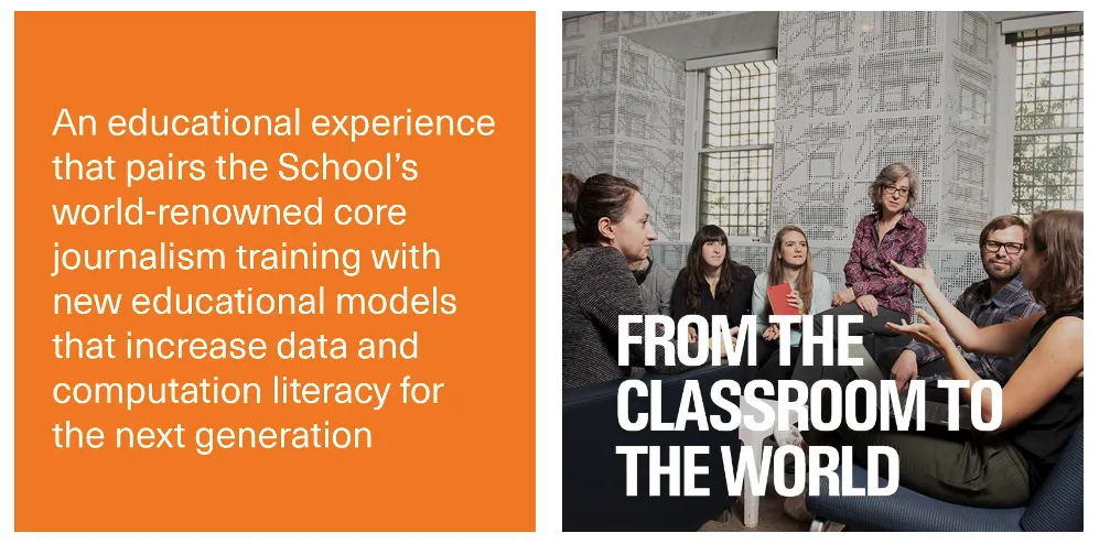 intro text on left panel with image on right of people involved in a discussion
