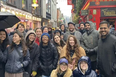 Students from the Covering Religion course in Dublin, Ireland