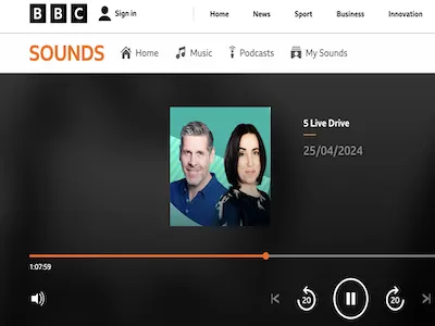 BBC interview screenshot. 