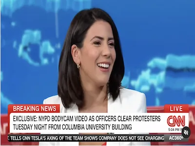 Julia Vargas Jones, '24 M.A. on Anderson Cooper 360. 