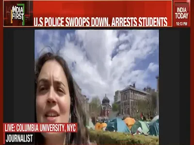 Student reports on campus protests on India Today. 