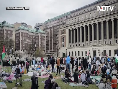 Photo of Columbia student protests. 