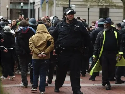People being led away by NYPD