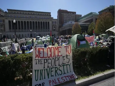 Photo of campus protests from fanpage.it article. 