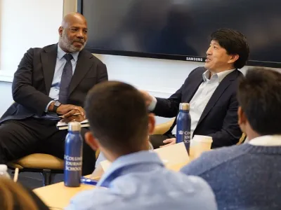 Columbia Journalism School Dean Jelani Cobb and CNBC Editor-in-Chief David Cho discuss the state of business journalism during a fireside chat. 