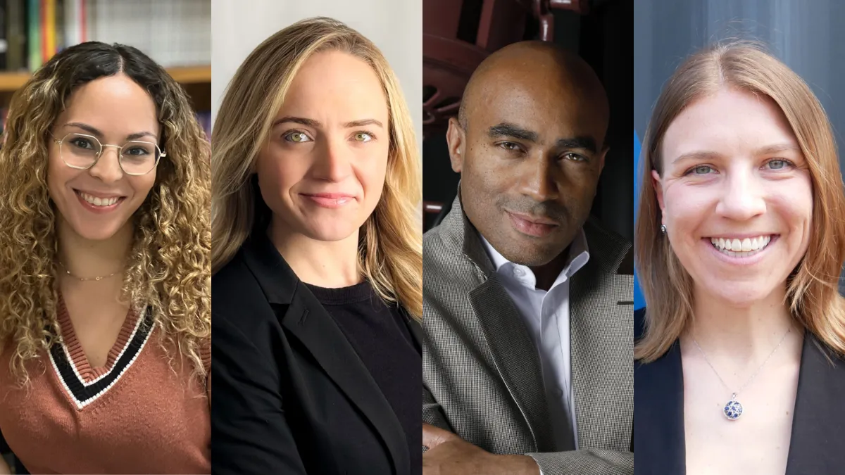 The 2026 Spencer Fellows. From left to right: Gabriela Goitía-Vázquez, Madison Hopkins, Lee Hawkins and Liz Bell. 