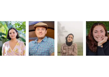 CJI fellows (L-R): Gabriela Alcalde, Jacob Kincaid, Patricia Martínez Sastre and Cameron Oakes