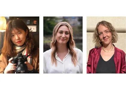 Global Migration Project fellows (L-R): Jiahui Huang, Samantha McCabe and Janelle Retka