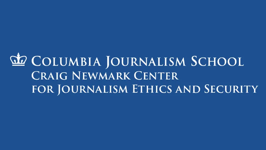 Logo for the Craig Newmark Center for Journalism Ethics and Security.