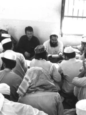 Jeffrey Goldberg at the Haqqania madrasa in Pakistan in 2000. Photography by Laurent Van Der Stockt / Gamma.